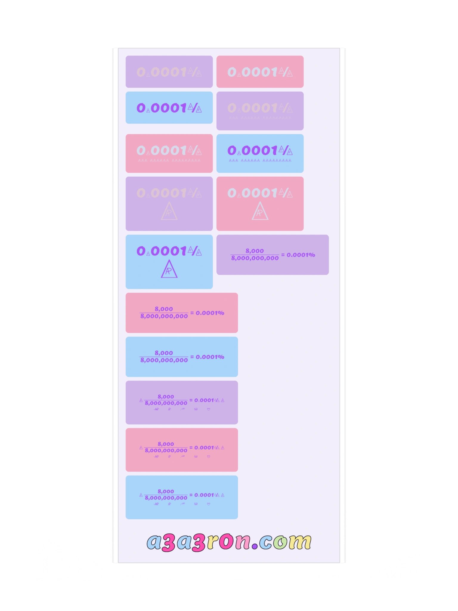 Mega Sticker Pack Vol 3 — Numbers & Equations · Block Sheet product image (3)