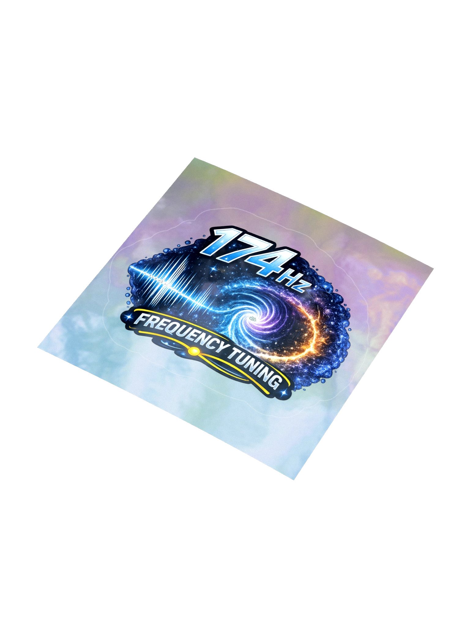 174 Hz Frequency Sticker on Holographic backing product image (9)