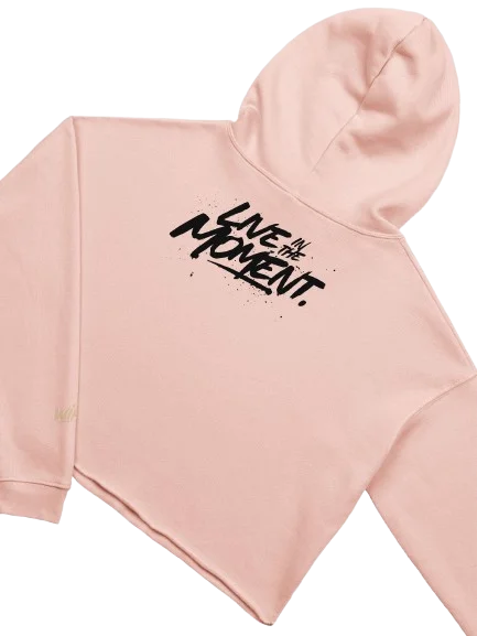"Live In The Moment" Cropped Hoodie product image (1)