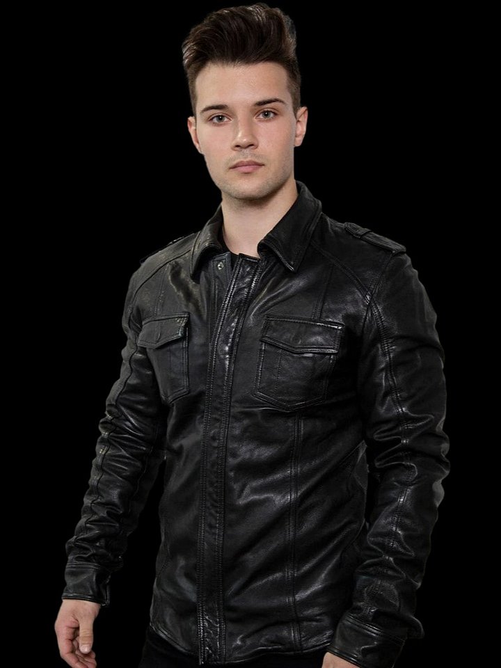 Mens Nero Leather Jacket product image (1)
