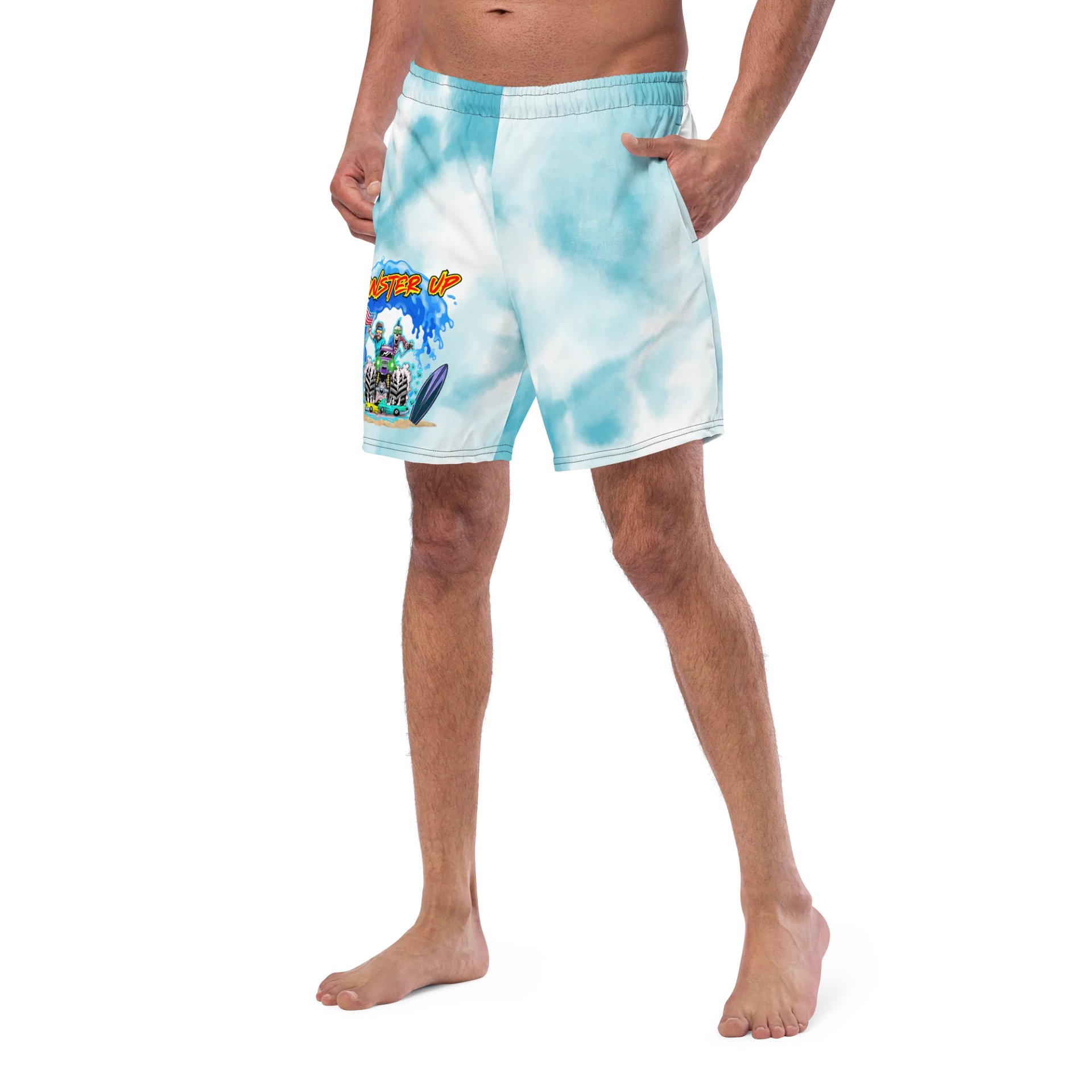 MONSTER UP : All-Over Print Swim Trunks product image (2)