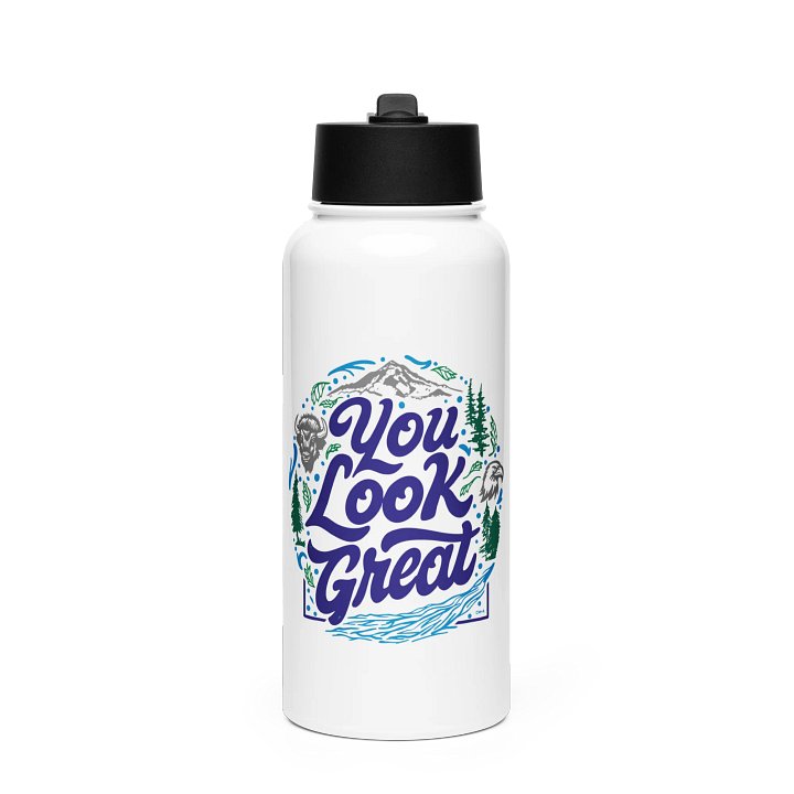 The Great Outdoors Water Bottle with Straw Lid product image (1)