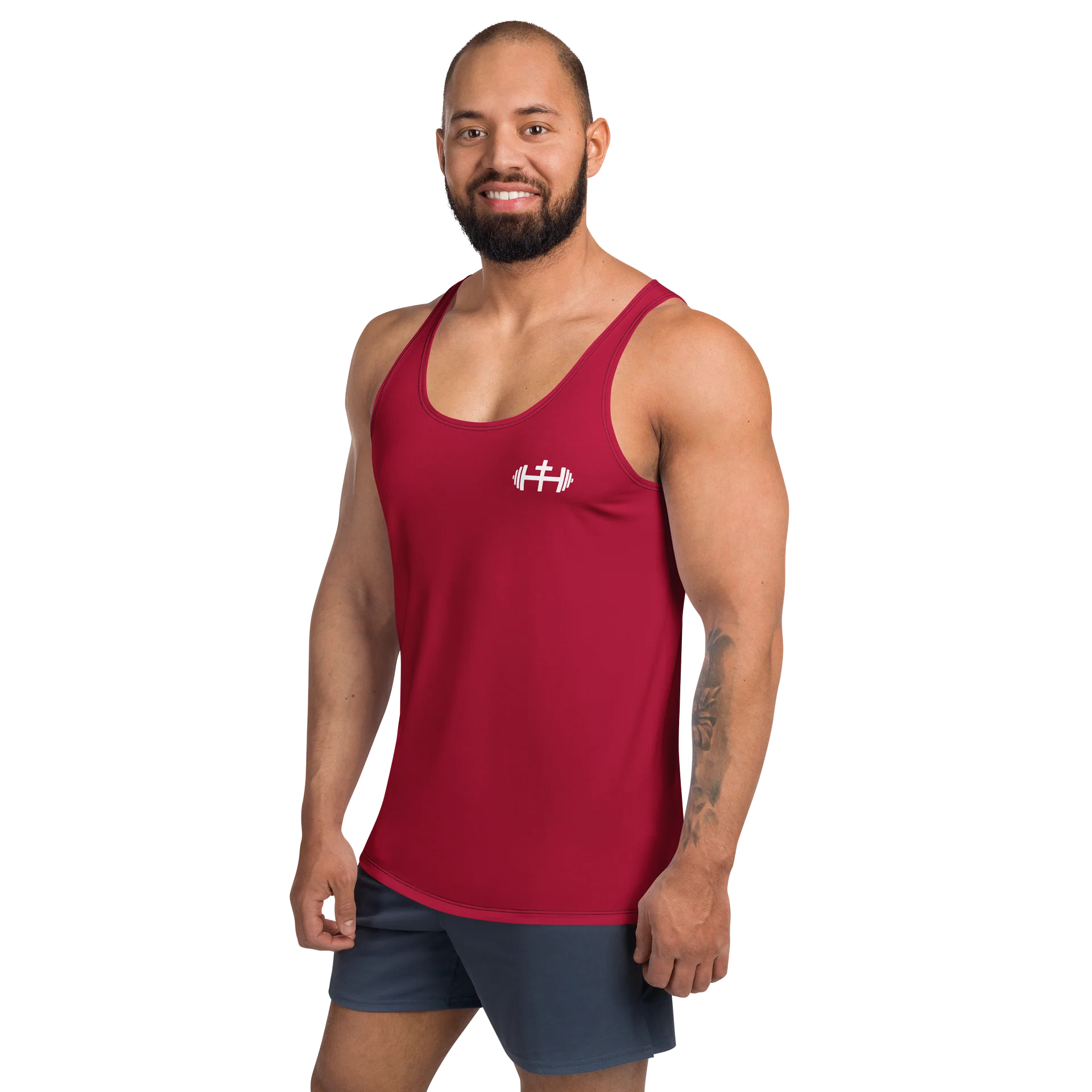 His House Mens Performance Tank - Red product image (2)