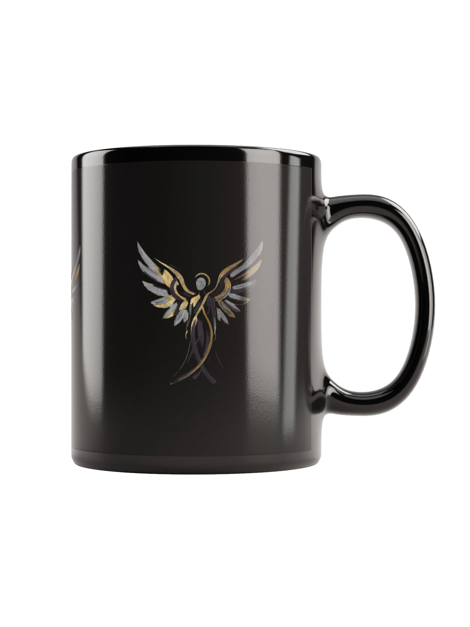 Bethelon Black Glossy Mug Angels product image (6)