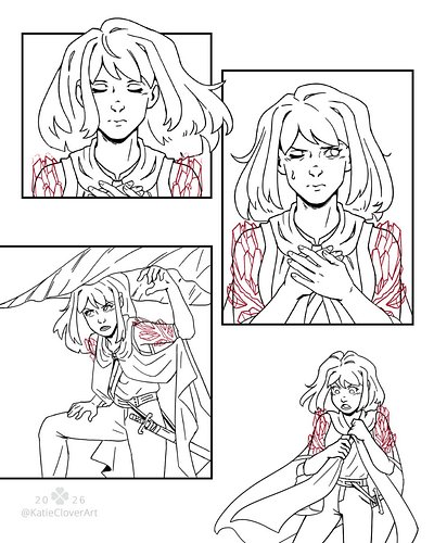 Here’s a bunch of lineart drawings from Crystallized chapter 9 that I like. 

#lineartwork #comicart #webcomic