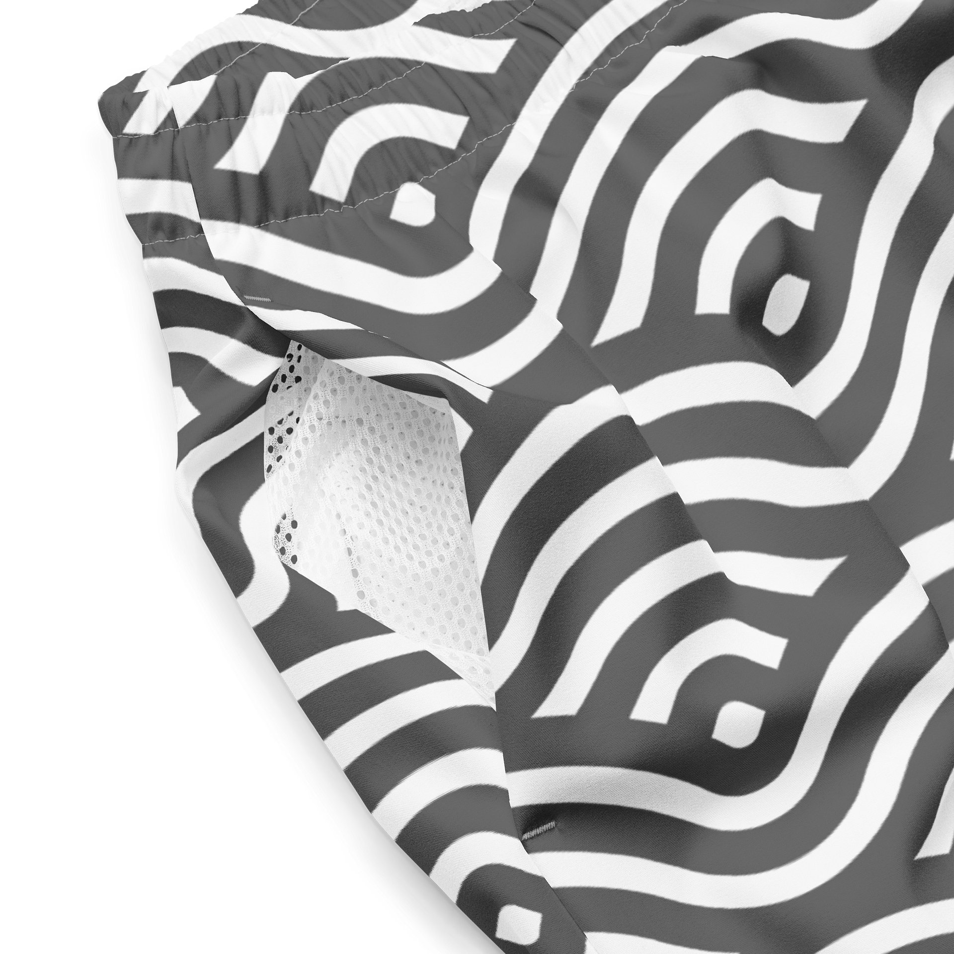 LowkeyFire Wave Pattern Swim Trunks product image (3)