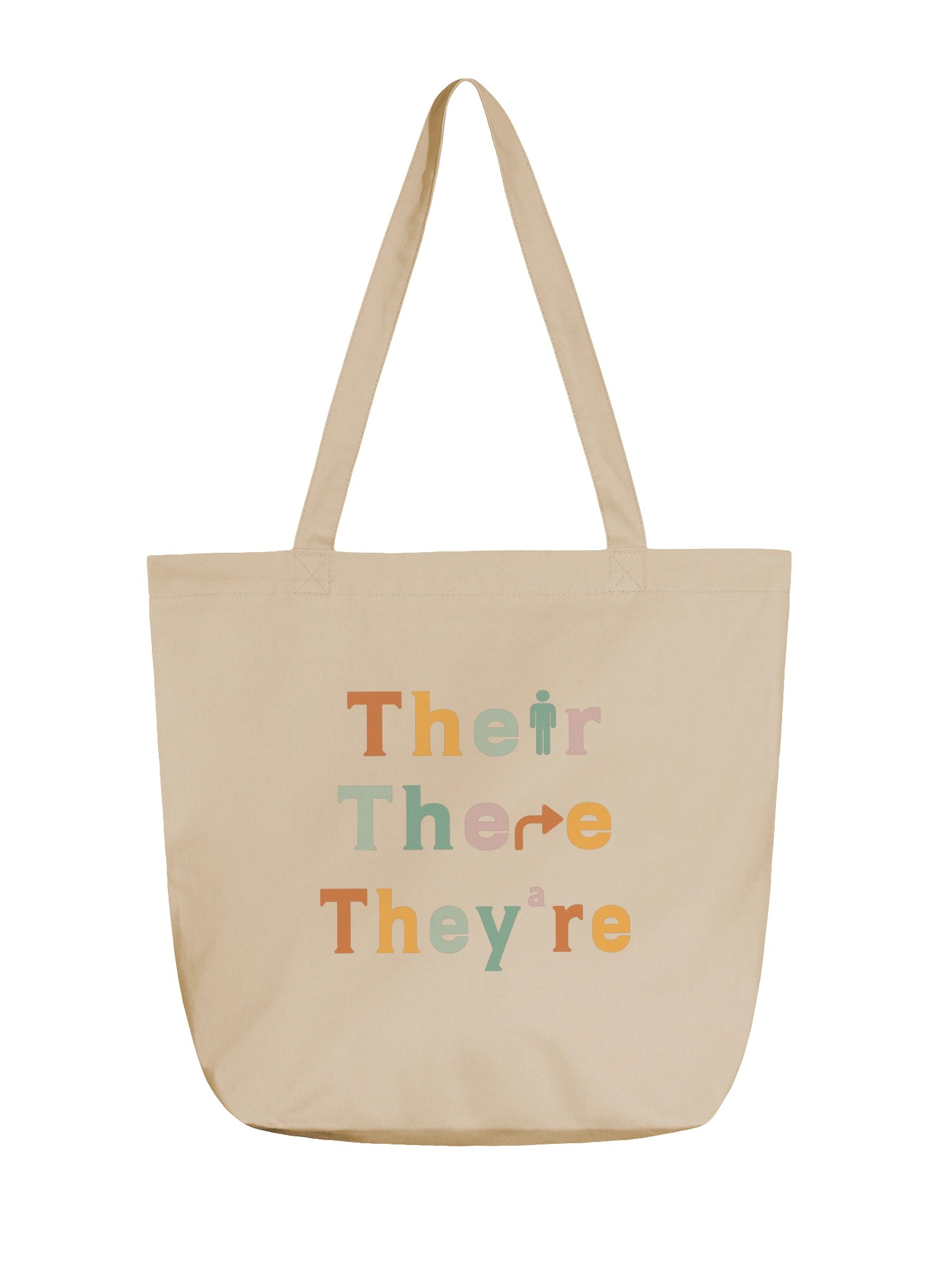 English Grammar Teacher Bag Their, There, They’re Pastel Tote product image (1)