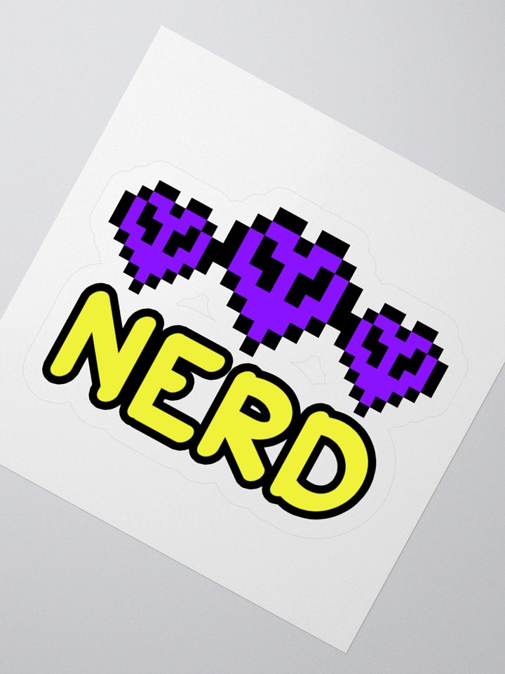 Hardcore Nerd vinyl sticker product image (2)