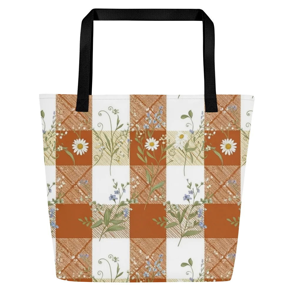 Retro Floral Patchwork Tote Bag product image (2)