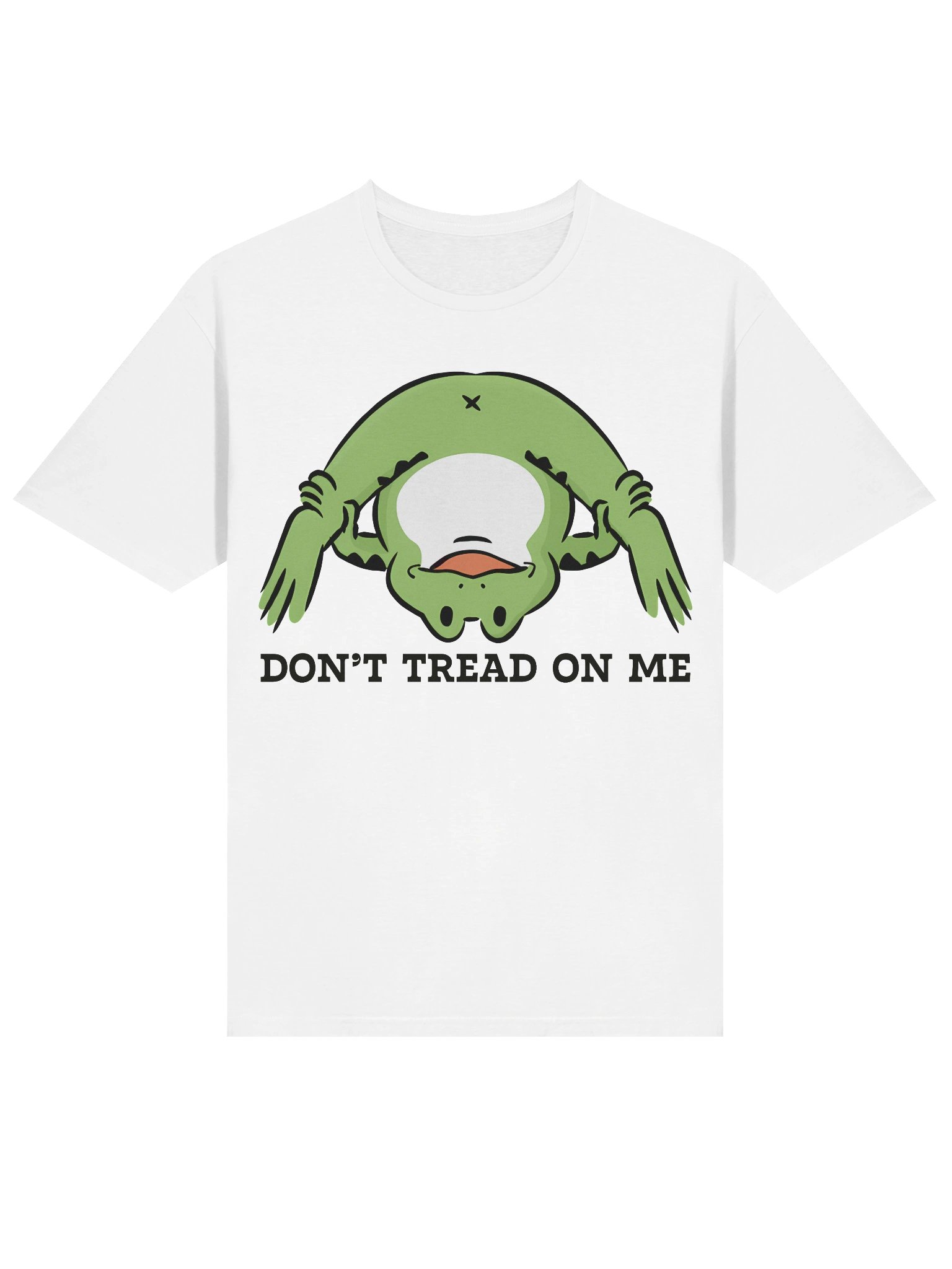 Whimsical Upside-Down Frog Cartoon T-Shirt product image (18)