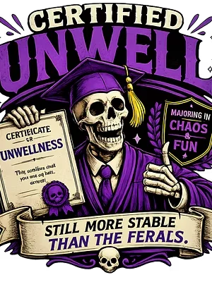 ''Certified Unwell'' Stainless Steel Tumbler product image (2)