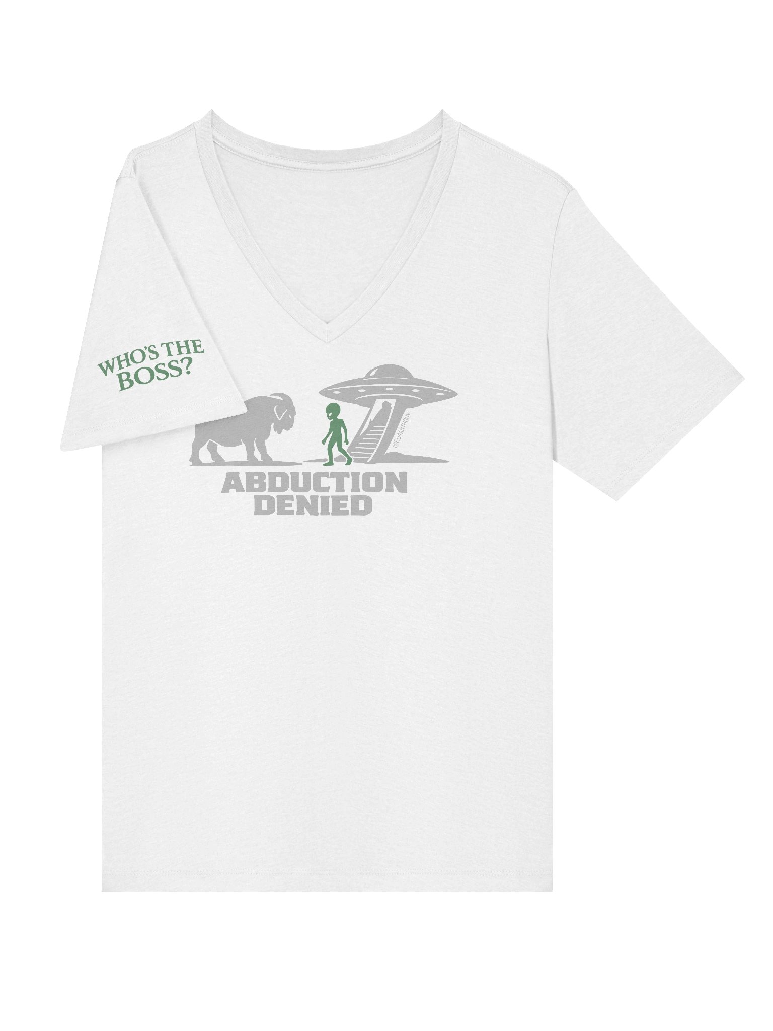 ROUND 42: ABDUCTION DENIED WOMEN'S V-NECK product image (1)