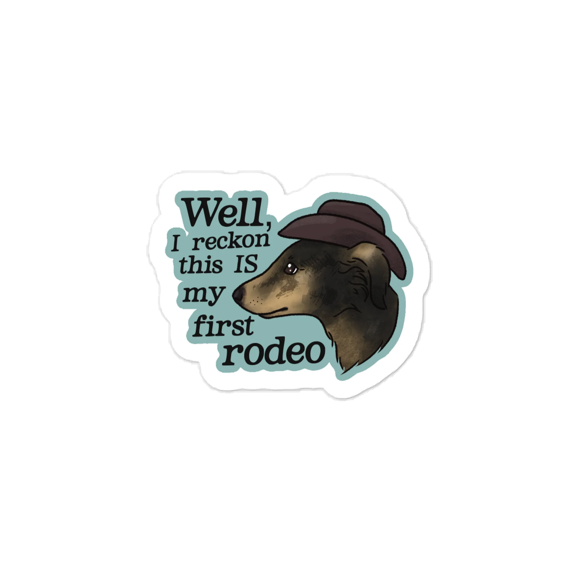 First Rodeo Puppy - Grizzle Brindle - Sticker product image (1)