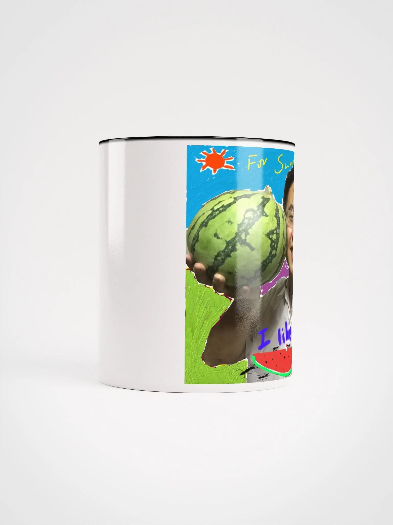 Ceramic Mug with Color Inside: watermelon product image (10)