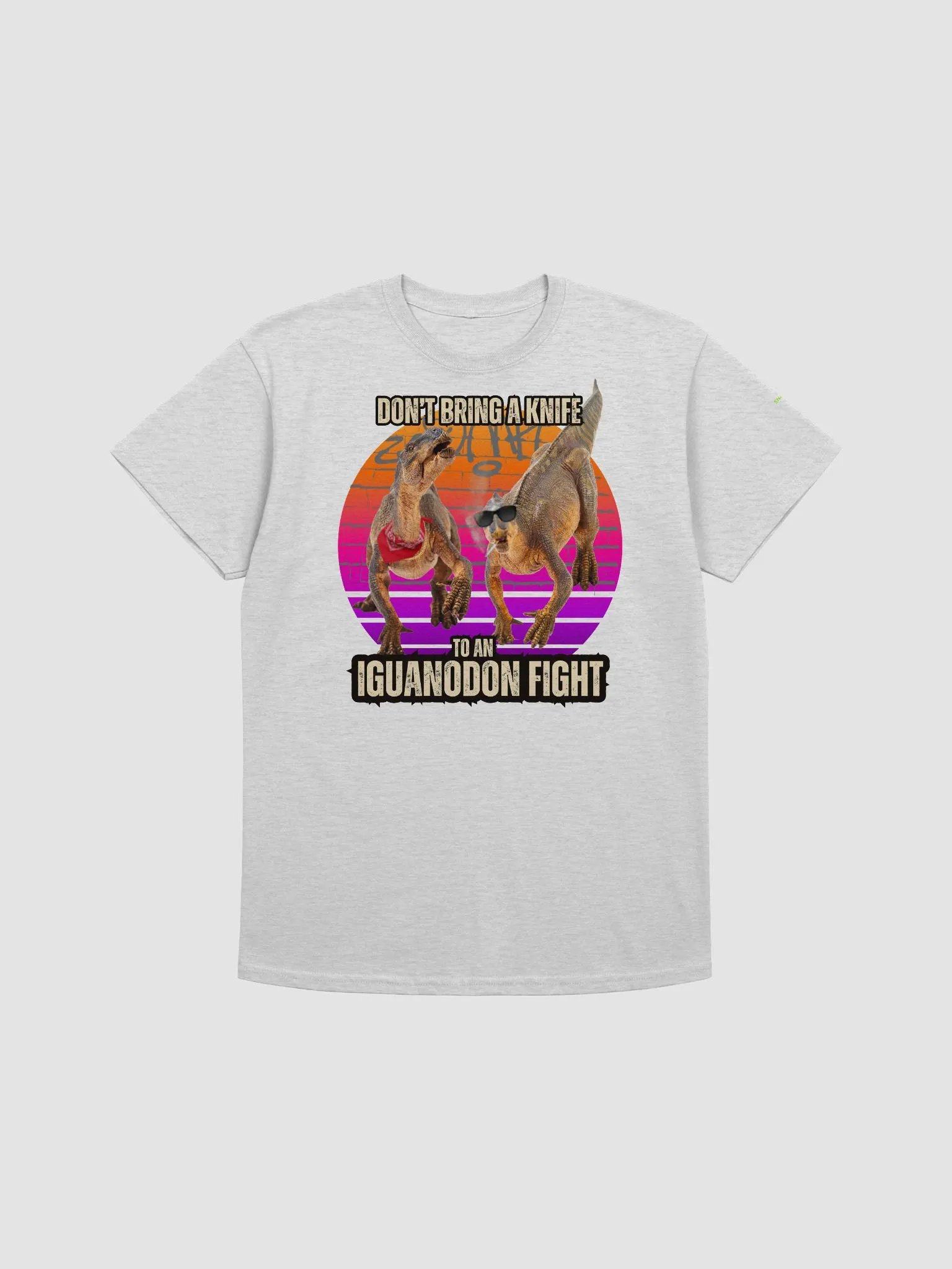 Iguanodon Fight - Don't Bring a Knife Dinosaur Shirt product image (12)