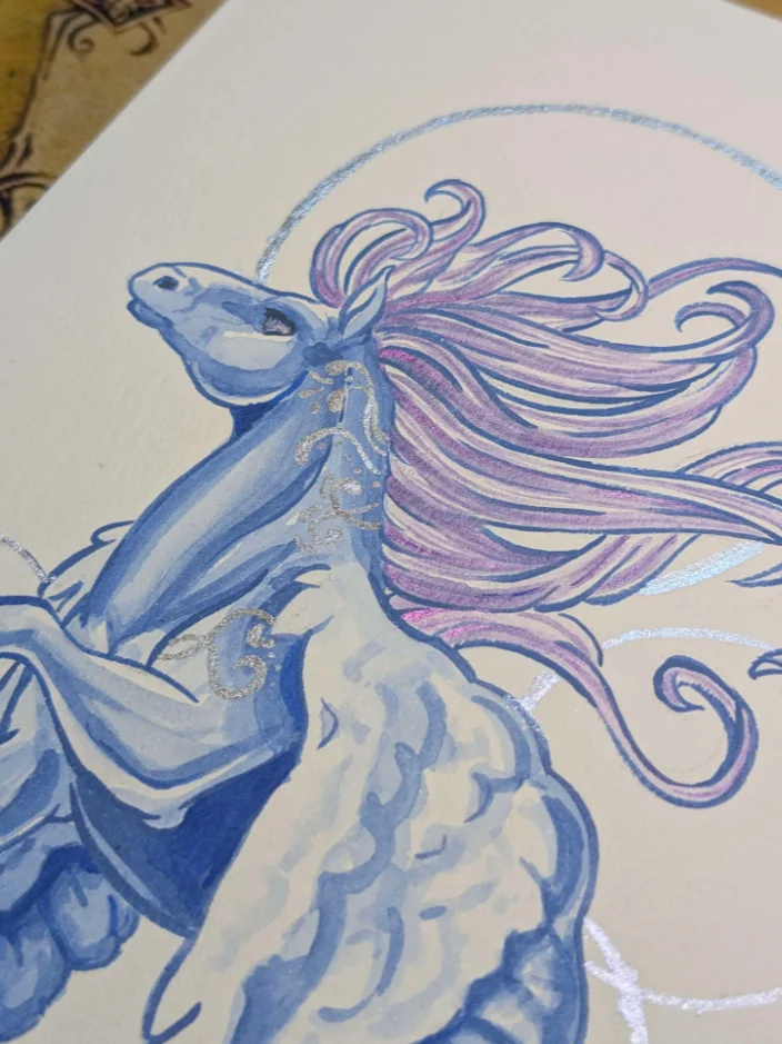 Blue Pegasus with Silver Detail product image (2)