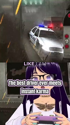 I am the best driver ever.

I said I totally had it and then crashed immediately after and had to crawl out of the wreck.

Co...