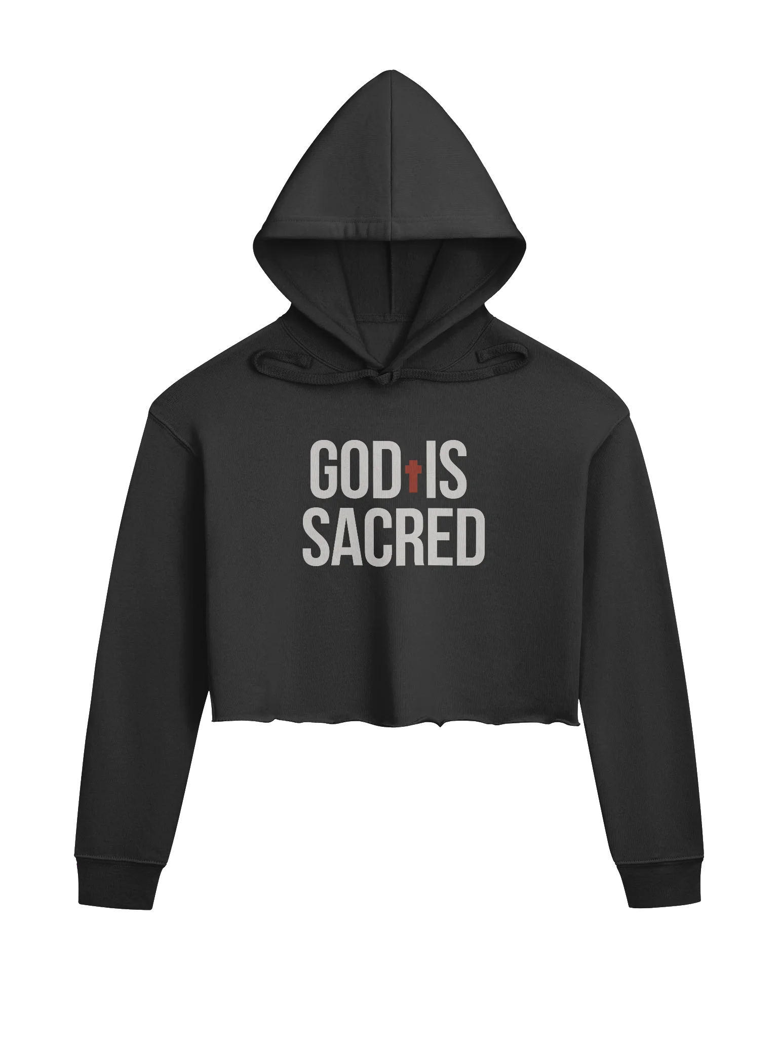 GOD IS SACRED CROP HOODIE product image (1)