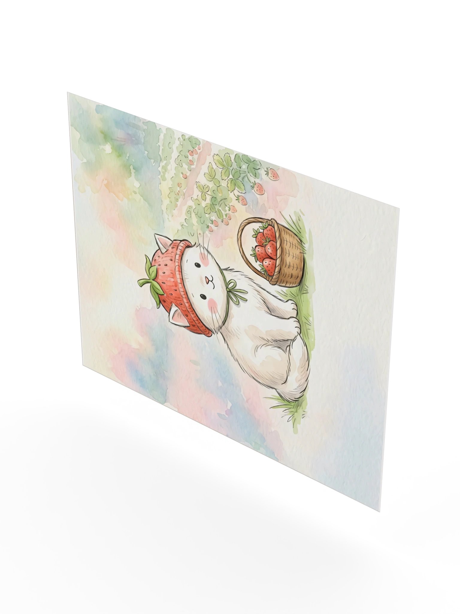 Strawberry Hat Kitten Poster product image (22)