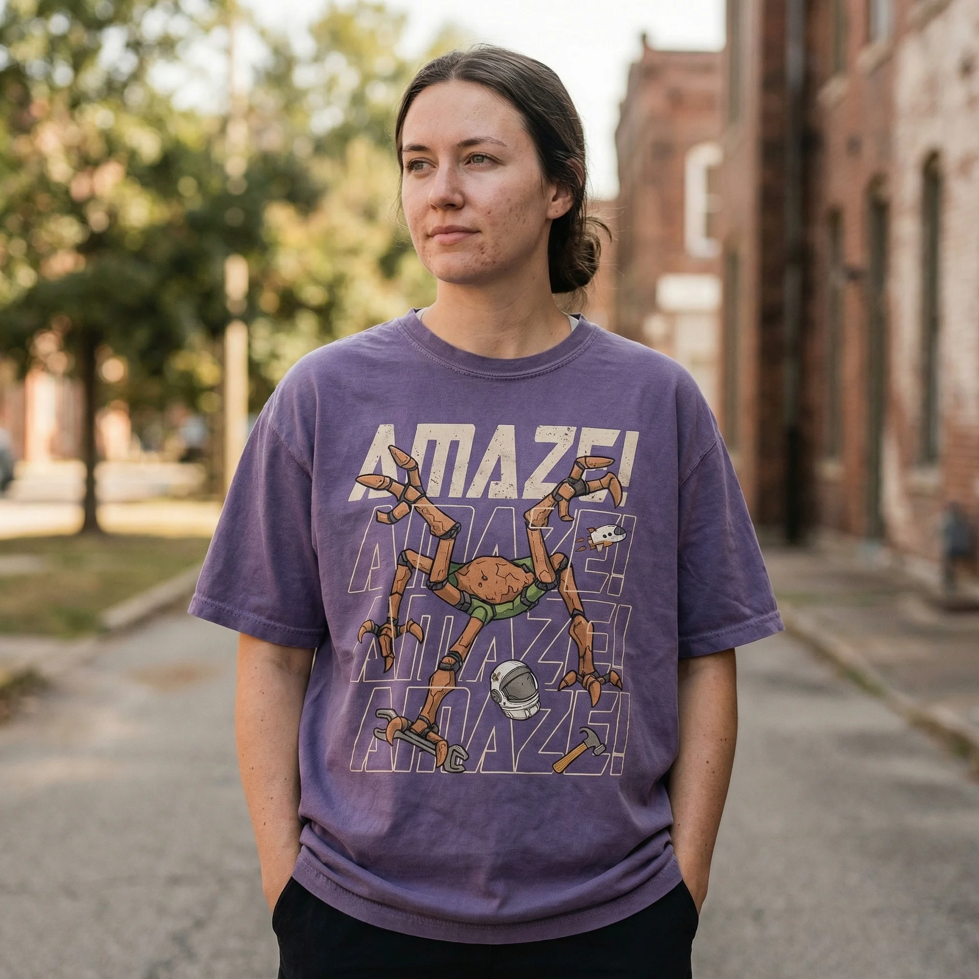 Comfort Colors® Amaze Amaze T-Shirt, Project Hail Mary Rocky Inspired Alien Shirt, Sci-Fi Space Graphic Tee, Book Lover Nerd Gift product image (2)