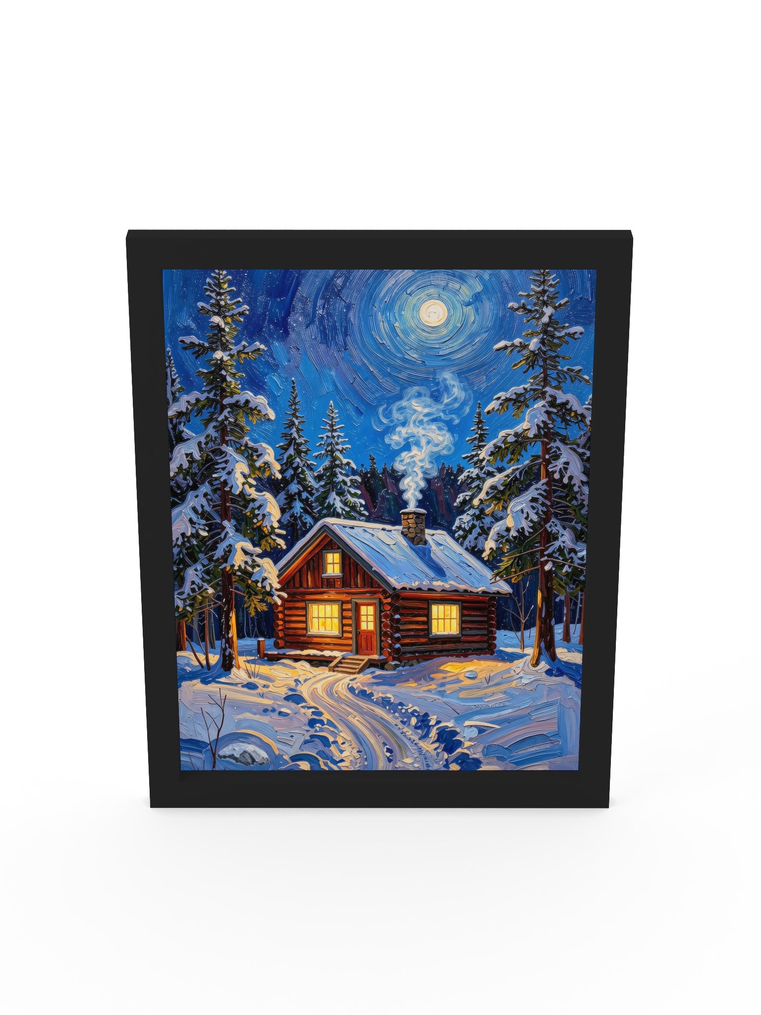 Winter Camp at Night Framed Print product image (41)