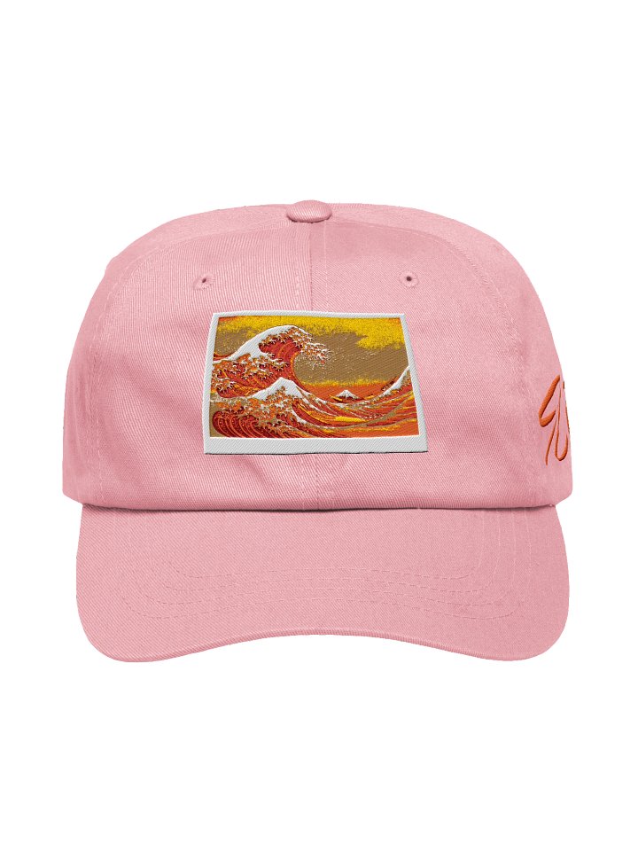 Orange Hokusai Pink Dad Cap product image (1)