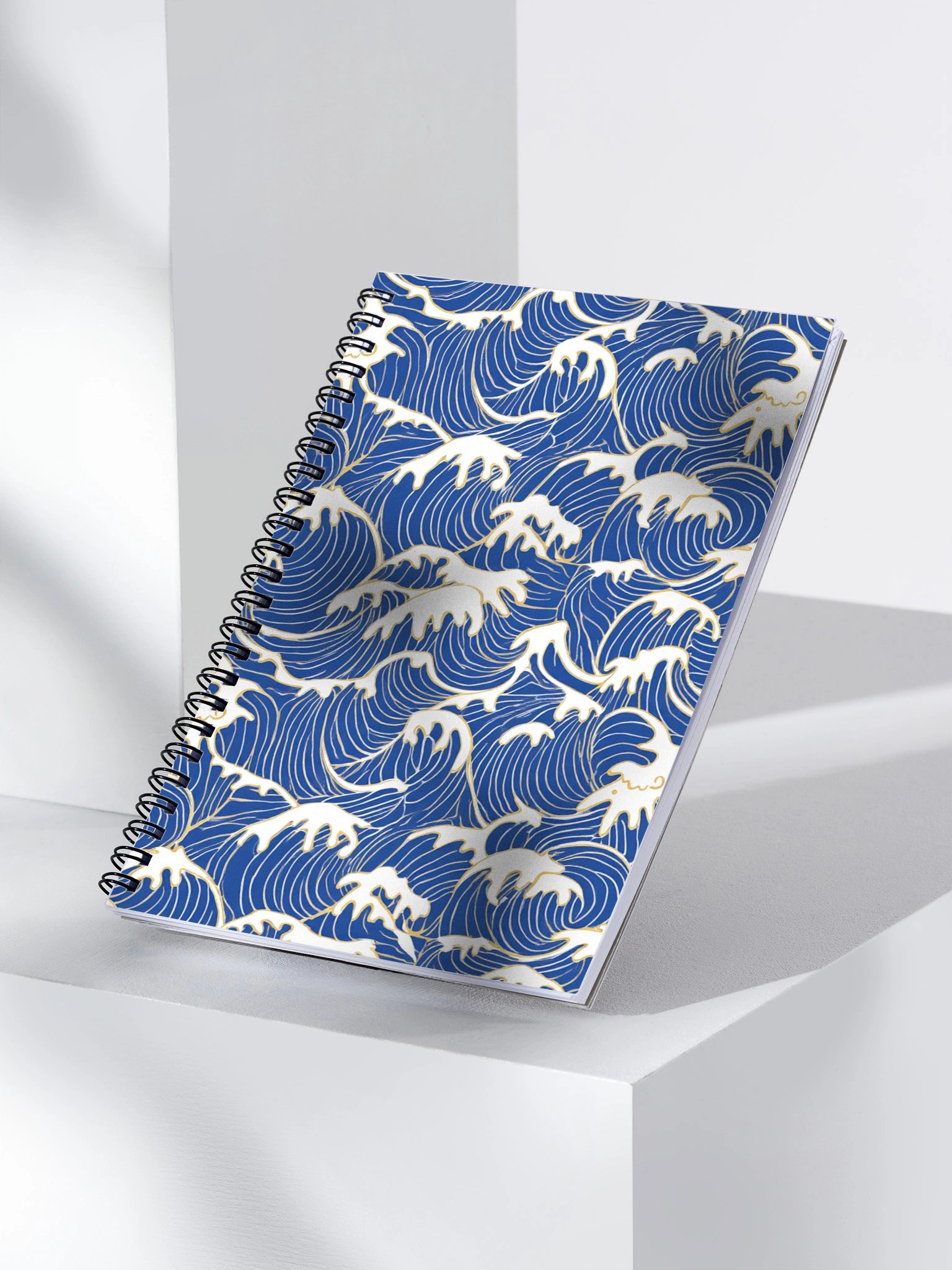 Japanese Wave Pattern Spiral Notebook product image (3)