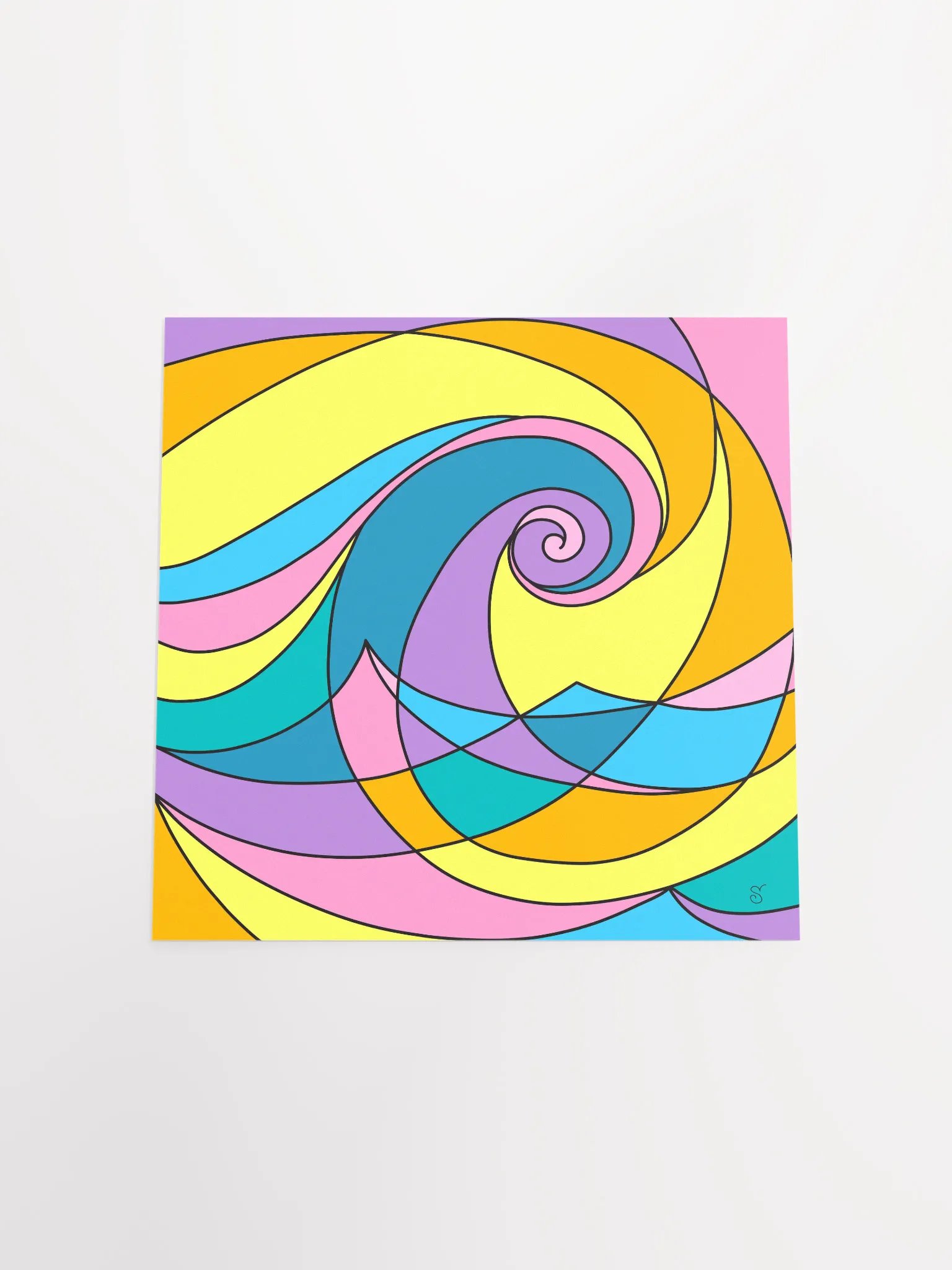 Vibrant Matte Poster Print - Abstract Square No. 4 product image (4)