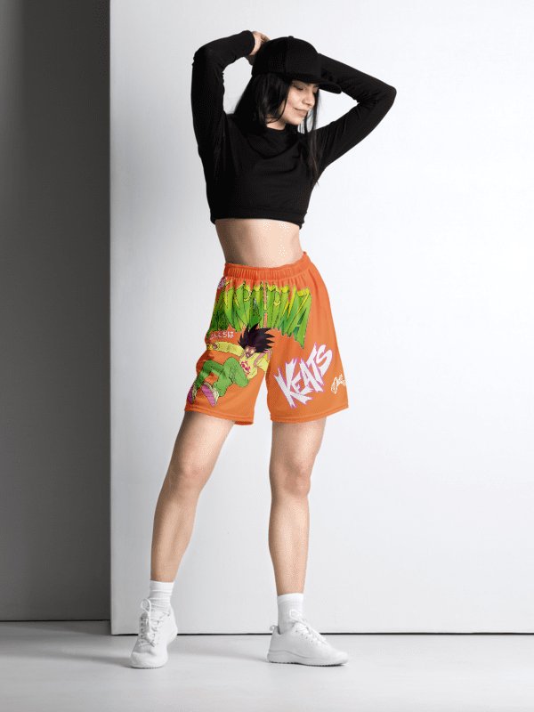 KONNICHIWA - Orange Mesh Shorts (with pockets) product image (7)