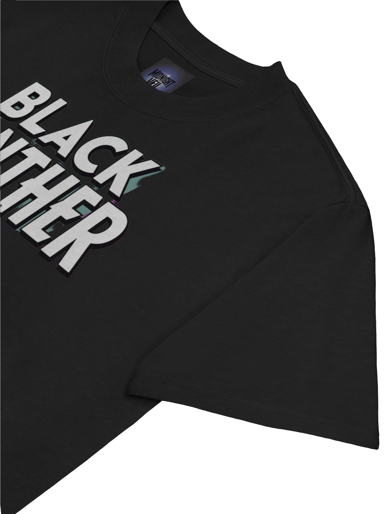 Black Panther Vibranium Vigil Oversized Faded T-Shirt – Wakanda Night Prowl product image (7)
