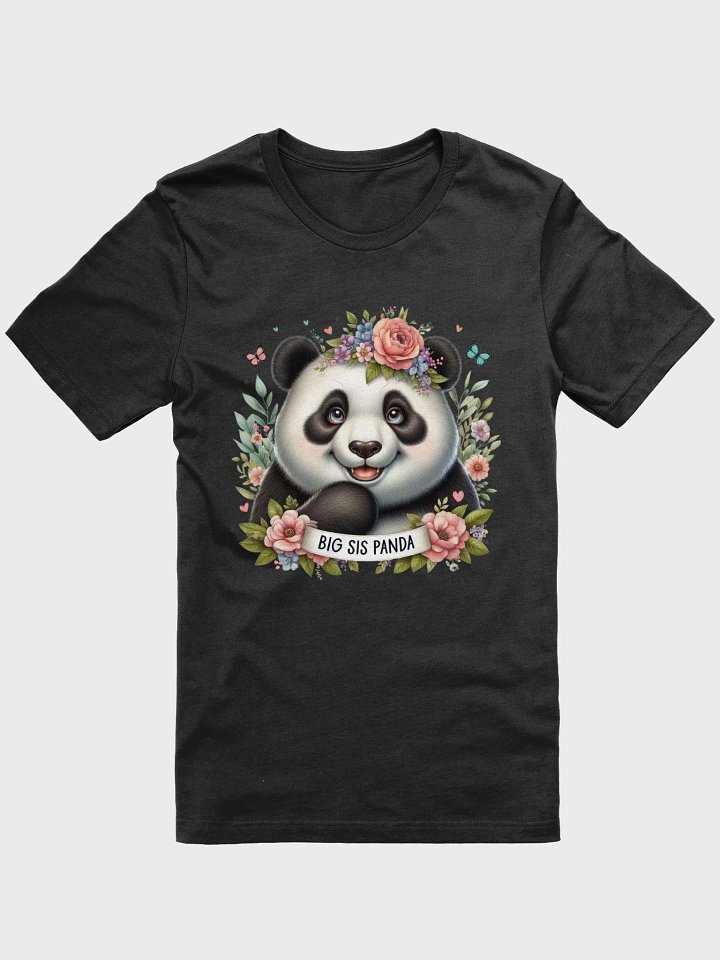 Big Sis Panda Flower Wreath T-Shirt product image (6)
