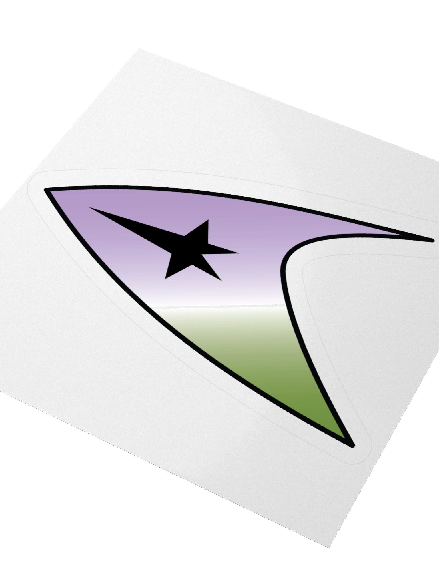 Genderqueer Pride Gradient Starfleet Sticker product image (9)