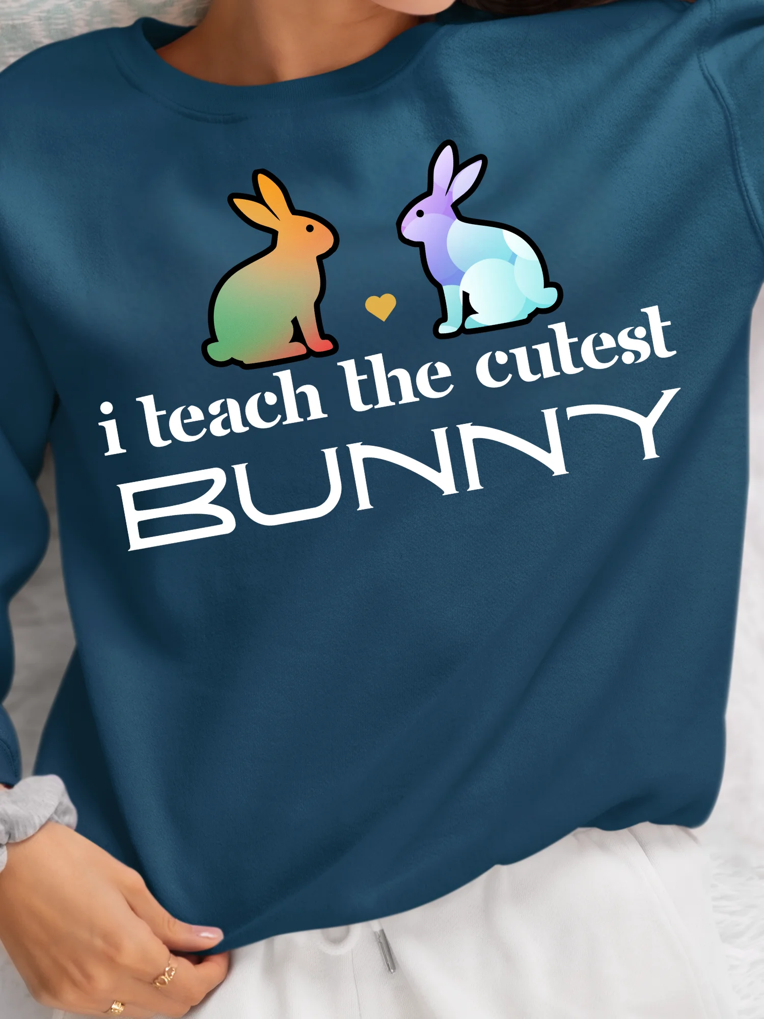 I Teach The Cutest Bunny, Teachers Gildan Sweatshirt product image (6)