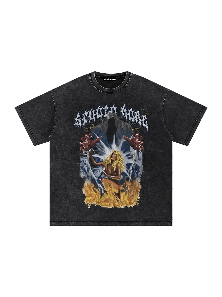 Welcome To Hell Acid Wash Oversize T-Shirt product image (1)