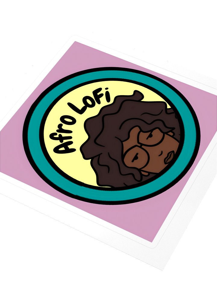Afro LoFi Music Logo Sticker product image (1)