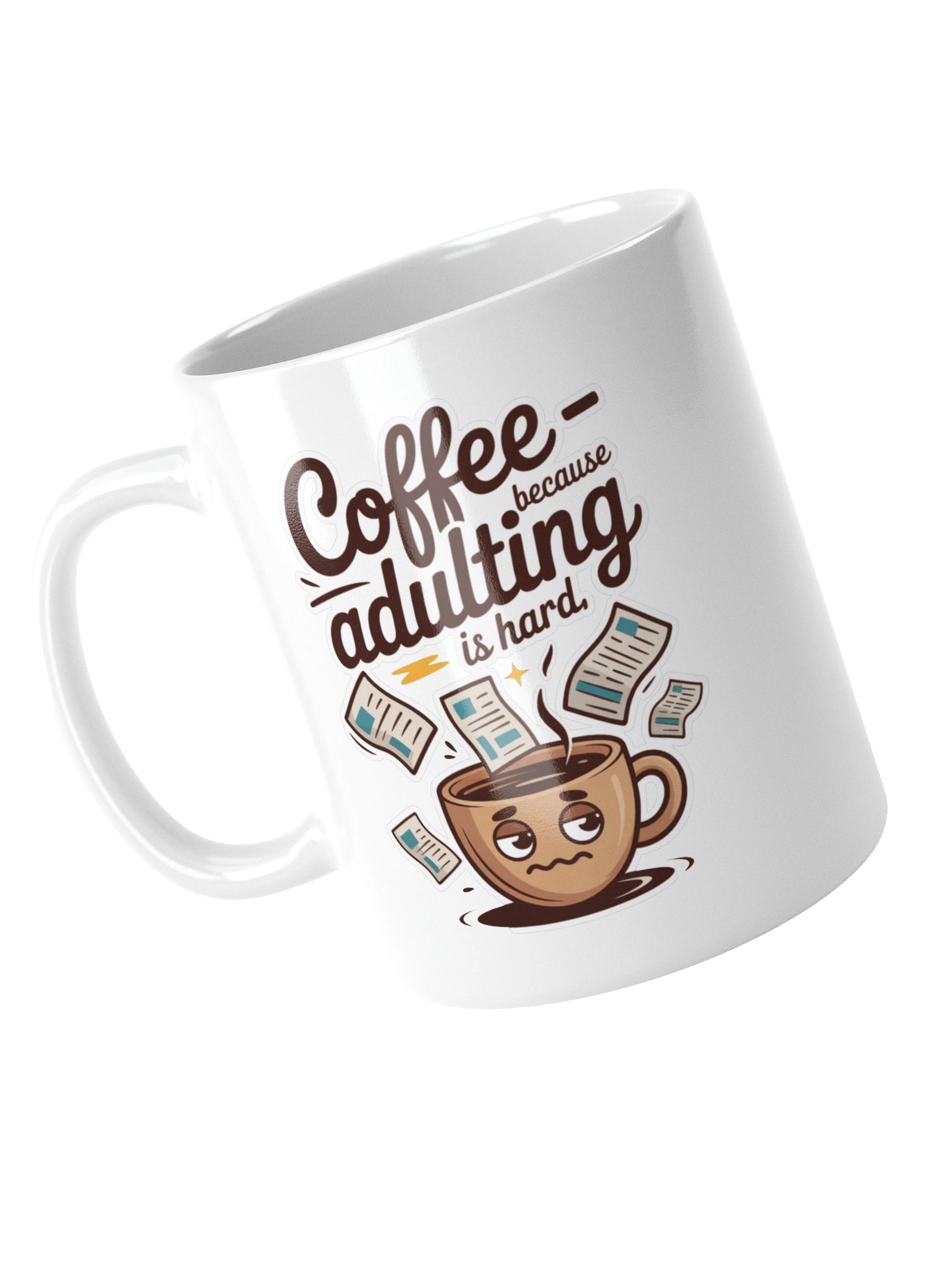 Coffee Because Adulting Is Hard Funny Mug product image (5)