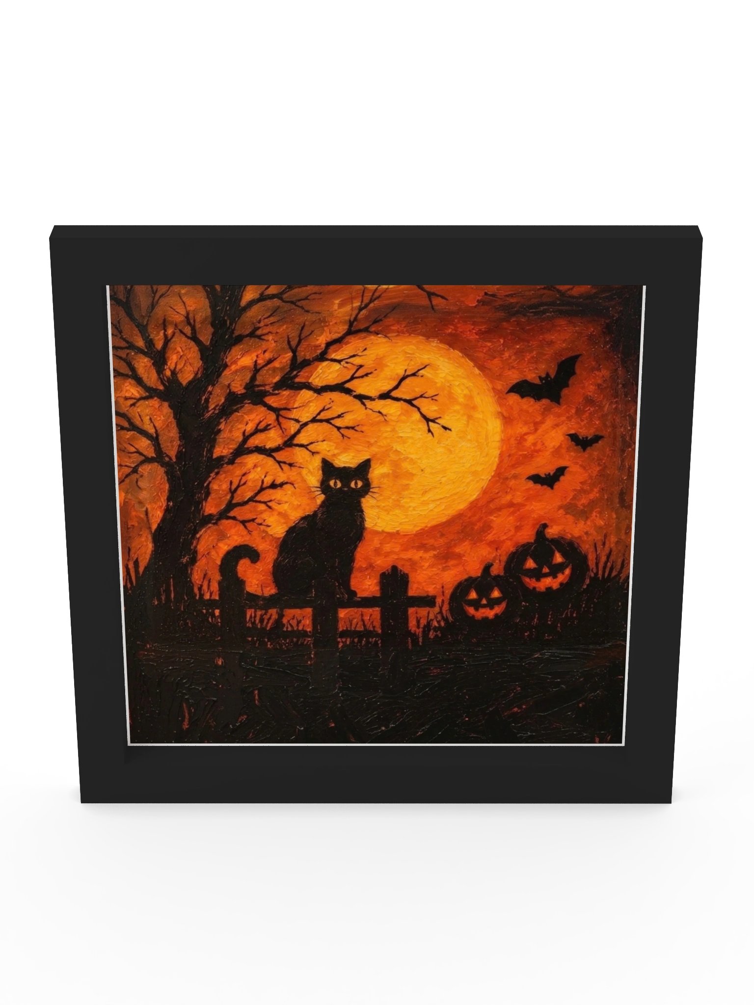 Spooky Moonlit Halloween Cat Poster product image (21)