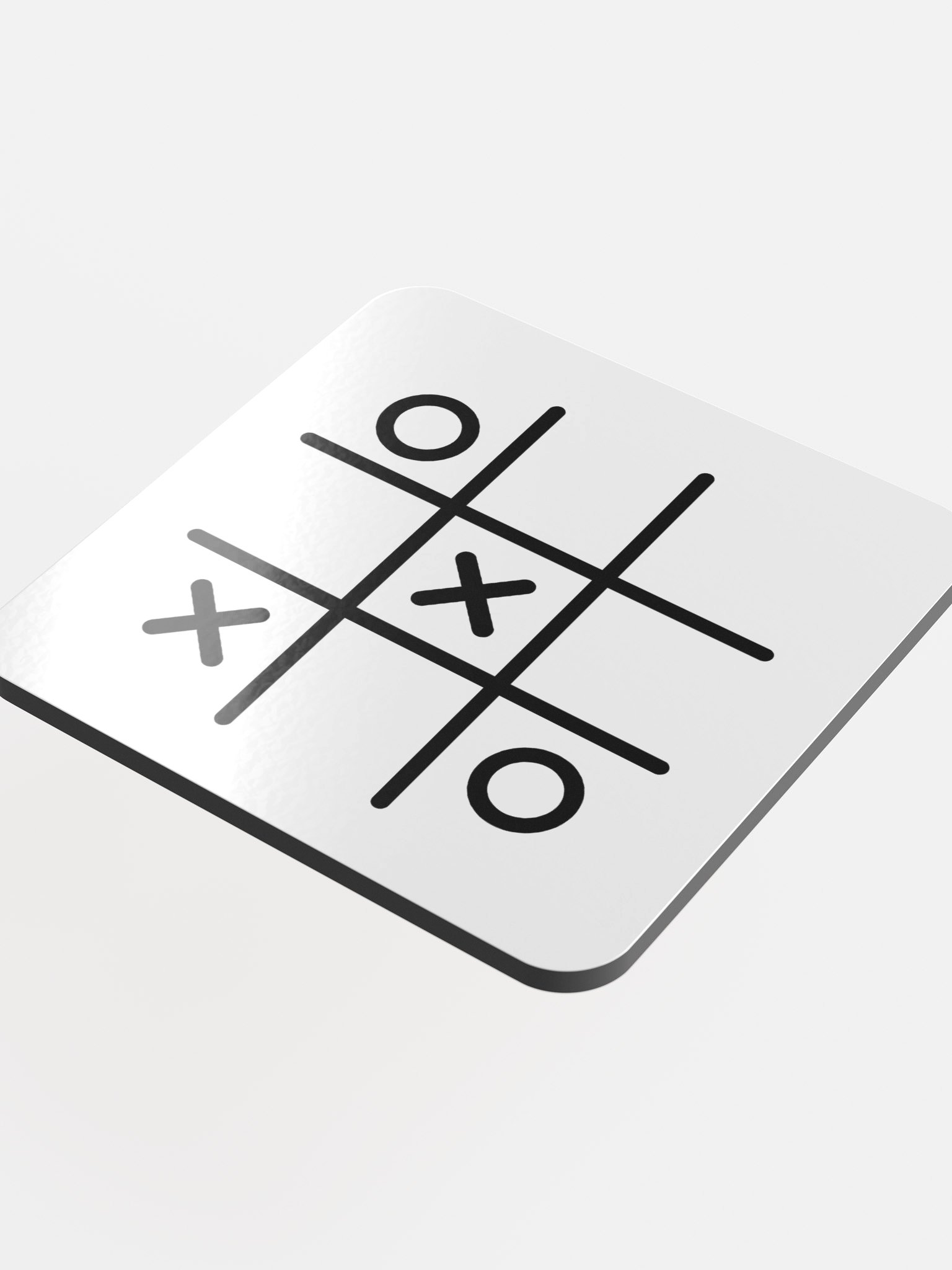 Tic Tac Toe Coaster – Gloss Finish product image (3)