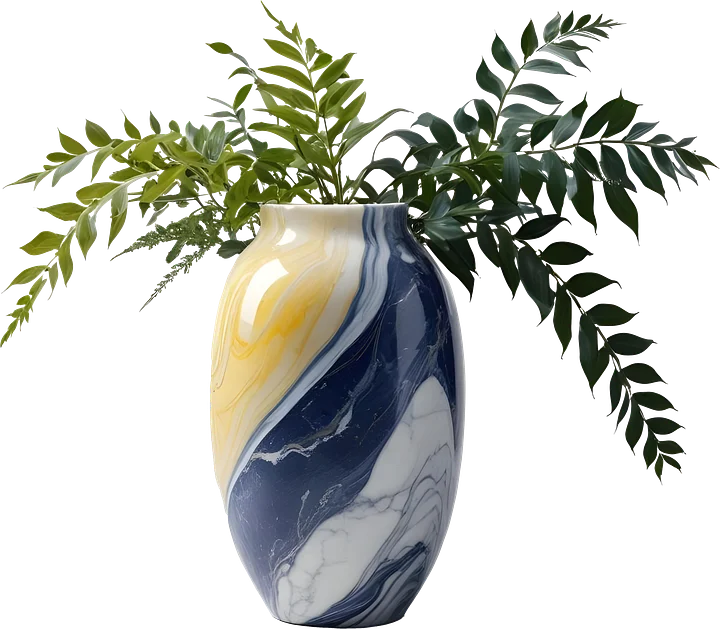 Golden Tides – Provence-Style Decorative Vase PNG product image (1)