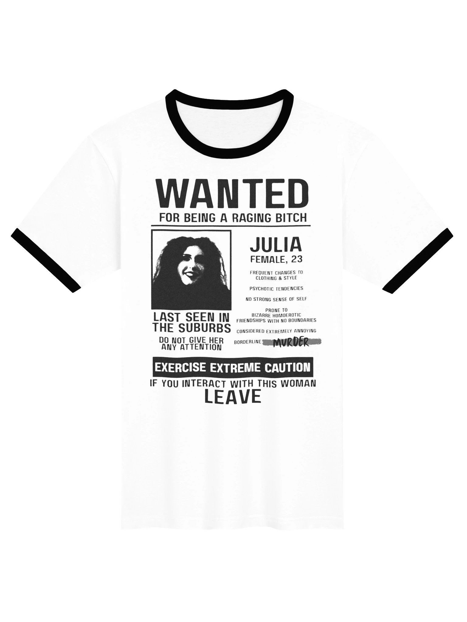 POSTMORTEM Wanted Ringer T-Shirt product image (1)