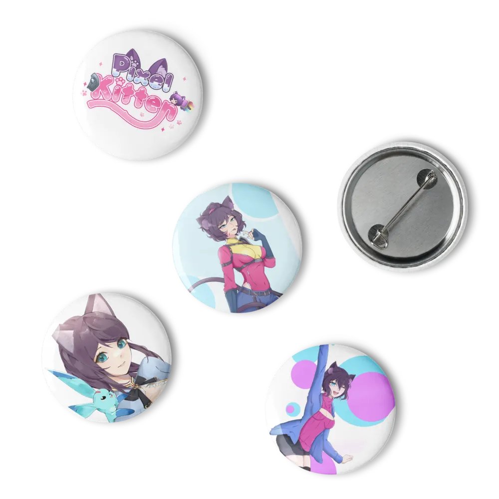 Pixel Kitten Pin Button Set product image (15)
