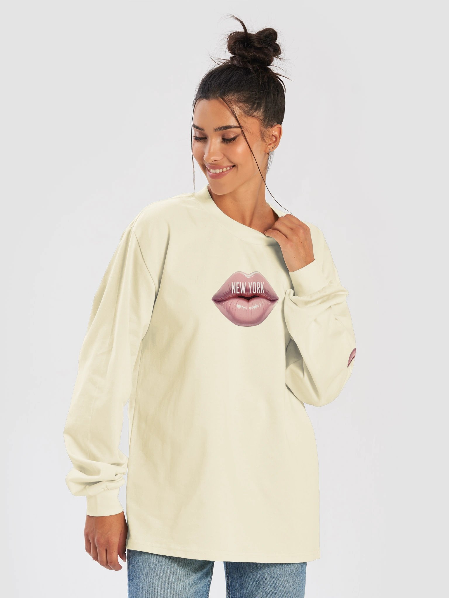 NEW YORK LIPS - LADIES' LONGSLEEVE SLEEPWEAR TOP product image (6)