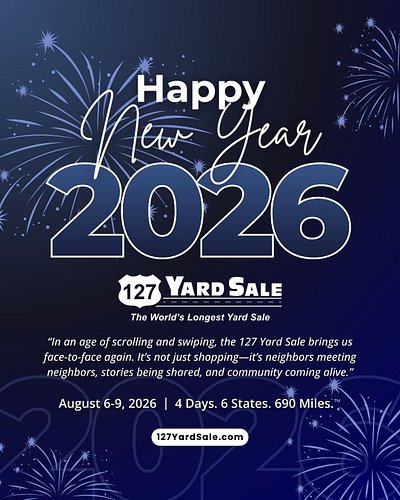 Happy New Year! 🥳🎉

“In an age of scrolling and swiping, the 127 Yard Sale brings us face-to-face again. It’s not just shoppi...