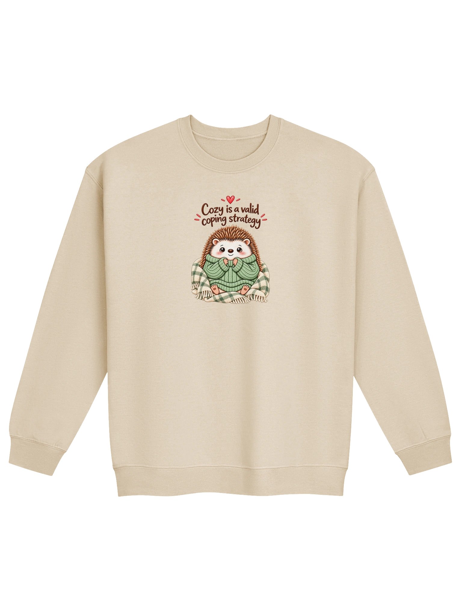 Cozy Is a Valid Coping Strategy — Hedgehog Sweatshirt product image (1)