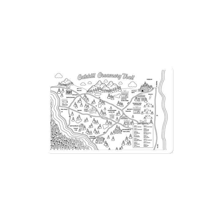 Catskill Creamery Trail Magnet B&W product image (1)