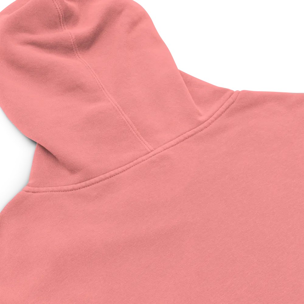 Left and Right embroidered pigment-dyed hoodie (cherry design) product image (10)
