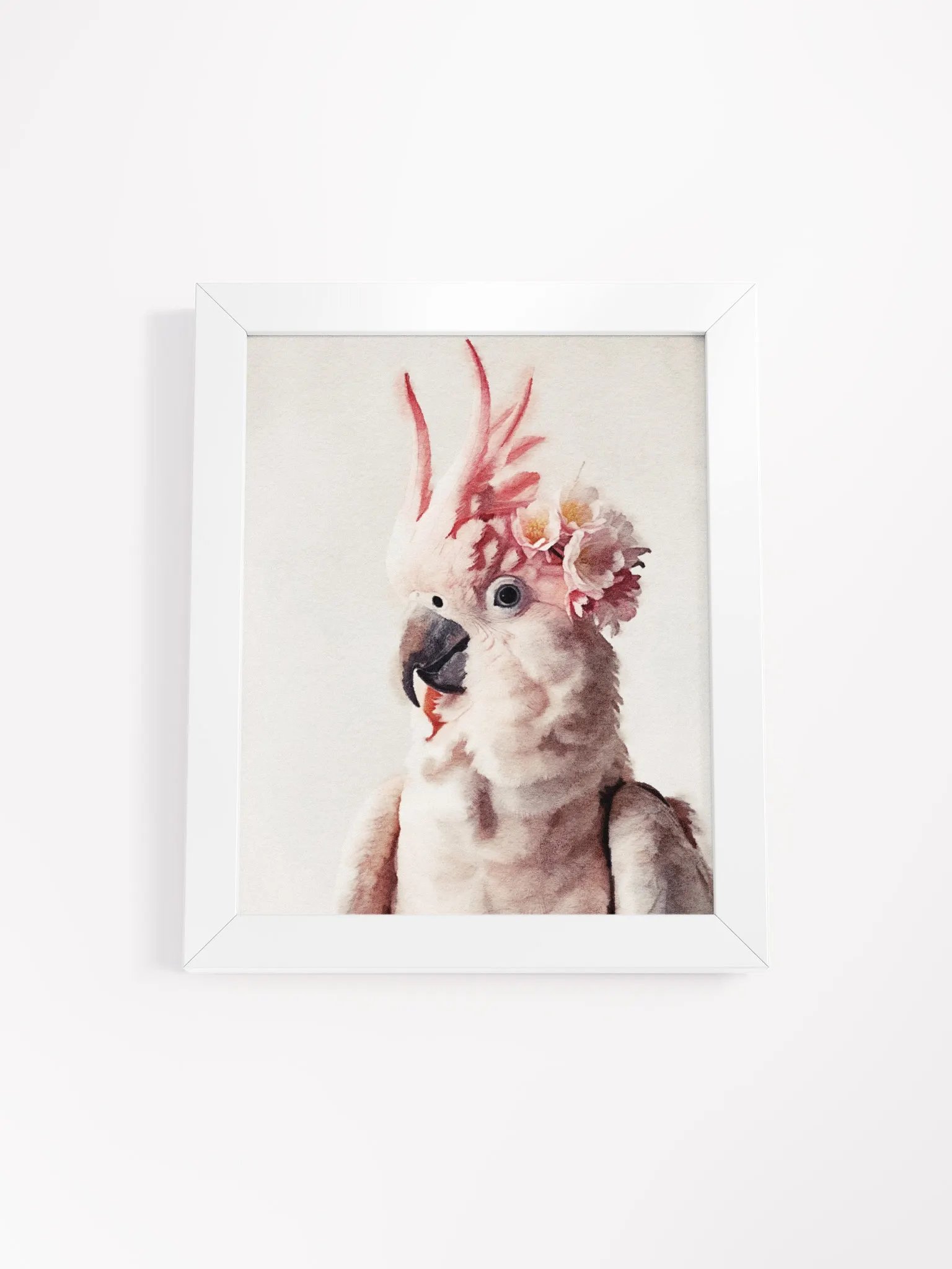 Exotic Elegance: Cockatoo Framed Matte Poster product image (6)