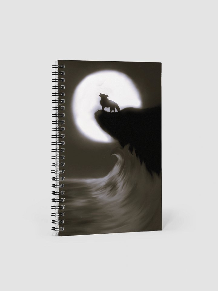 "Wolf on cliff" Spiral Notebook product image (1)