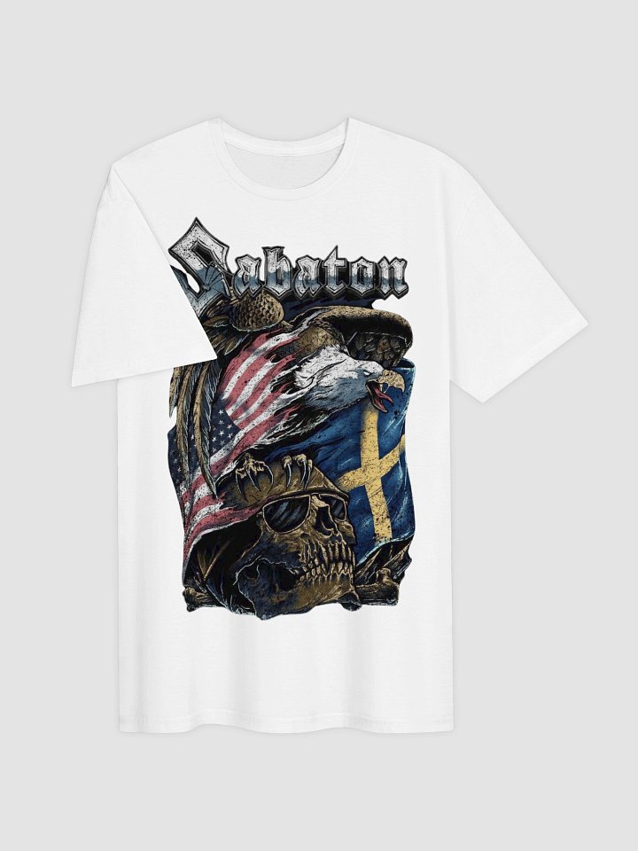 Sabaton Battlefield Eagle T-Shirt | War History Crest Graphic | Power Metal Military Tribute Tee product image (2)