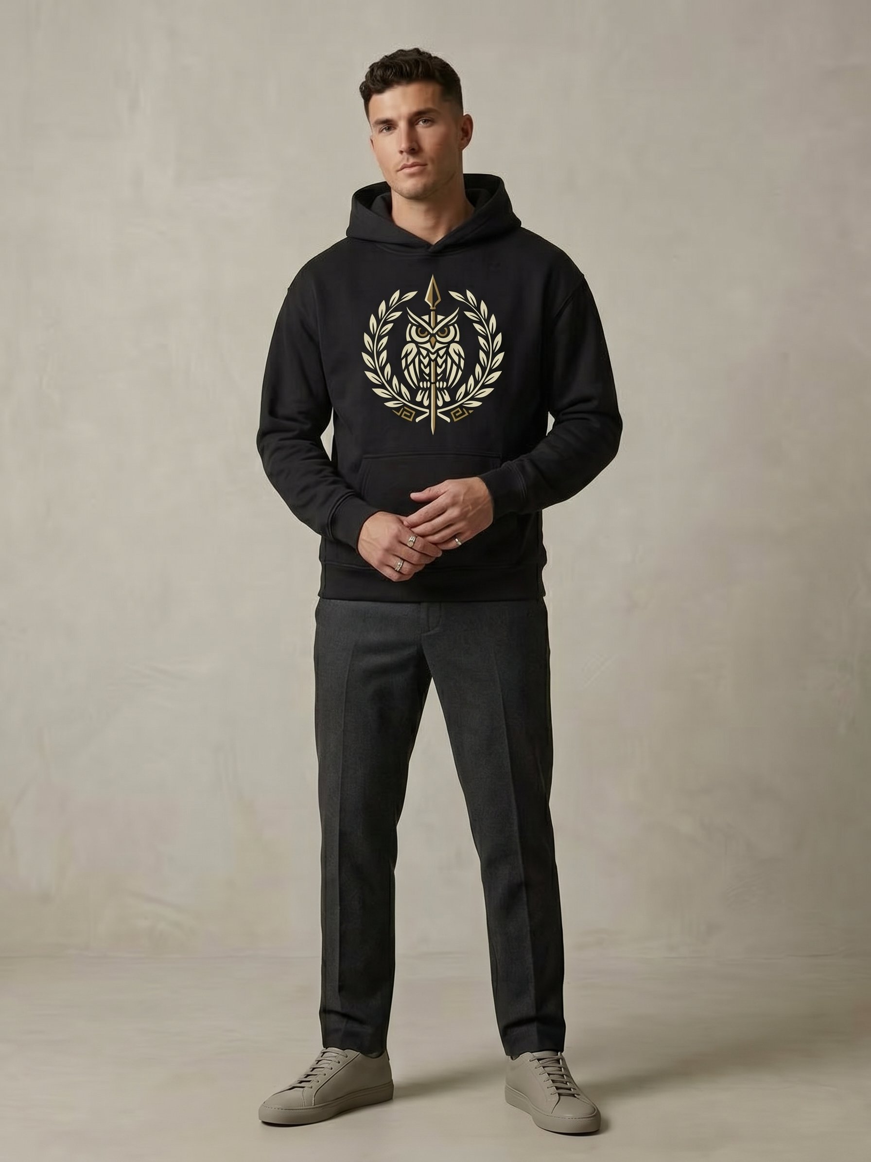 Athena Owl Hoodie – Wisdom & War Greek Mythology product image (2)
